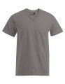 Heren T-shirt V Hals Promodoro Premium 3025 Licht Grijs